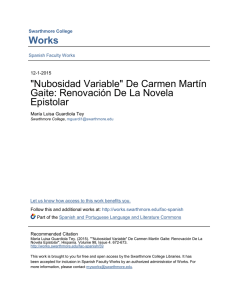 "Nubosidad Variable" De Carmen MartÃŁn Gaite