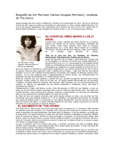 Biografía de Jim Morrison (James Douglas Morrison), vocalista de