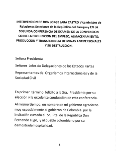 INTERVENCION DE DON JORGE LARA CASTRO Viceministro de