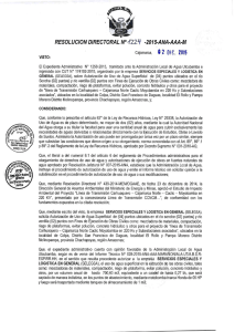 Page 1 RESOLUCION DIRECTORAL Nº (22 -2015ANAAAA