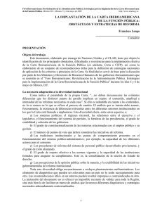 La implantación de la Carta Iberoamericana de la Función