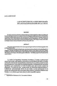 las vicisitudes de la historiografía en las nacionalidades de la urss