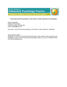 Community Social Psychology in Latin America