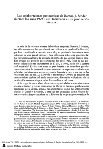 Las colaboraciones periodísticas de Ramón J. Sender