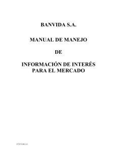 Manual de Manejo de información al Mercado