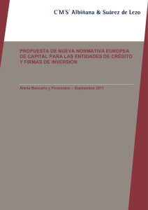 propuesta de nueva normativa europea de capital para las