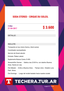 Soda Stereo - Cirque du Soleil