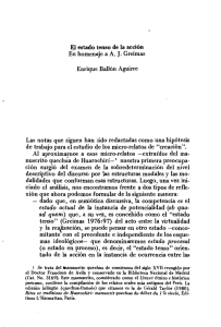 El estado tenso de la acción