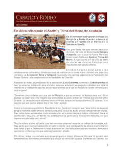 En Arica celebrarán el Asalto y Toma del Morro de a caballo