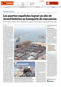 Los puertos españoles logran un año de récord en transporte de