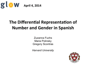 Number and Gender - Harvard University
