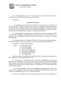 Decreto segunda modificación Junta Gobierno Local