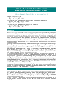 Etiología de la Insuficiencia Renal Crónica Terminal en tres