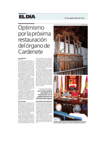 Optimismo por la próxima restauración del órgano de Cardenete
