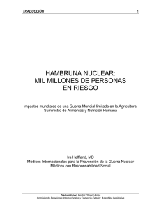 HAMBRUNA NUCLEAR: MIL MILLONES DE PERSONAS EN RIESGO