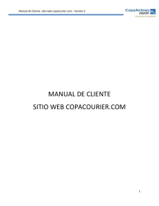 MANUAL DE CLIENTE SITIO WEB COPACOURIER.COM