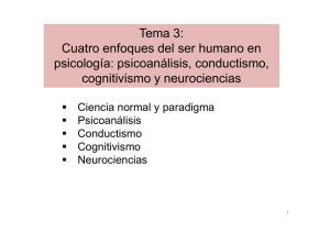 Tema 3: Cuatro enfoques del ser humano en psicología