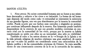 SANTOS (CULTO) 1. Neta prear`e. No existe cnmunidad humana