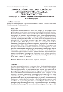 monografía de frullania subgénero meteoriopsis