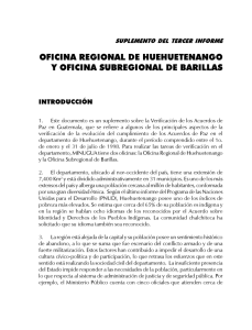 oficina regional de huehuetenango y oficina subregional
