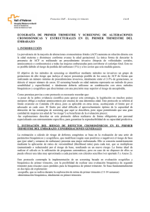 ecograf&iacute;a de primer trimestre y screening de alteraciones