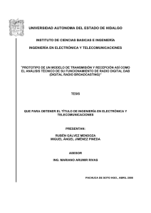 Prototipo de un modelo de transmisión y recepción así como el