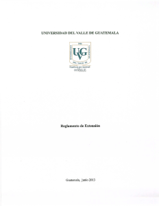 Reglamento de extensión - Universidad del Valle de Guatemala