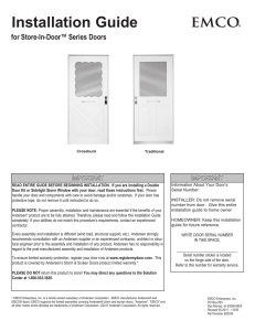 for Store-In-Door™ Series Doors