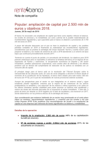 May-16. POP Ampliación de capital 2.500 mln de euros
