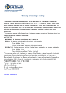 Exchange of Knowledge - Universidad Politécnica Salesiana