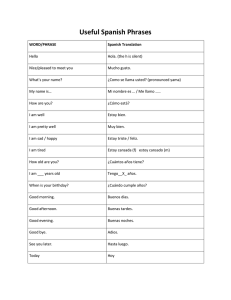 Useful Spanish Phrases