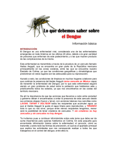 Lo que debemos saber del Dengue