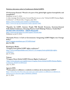 Noticias relevantes sobre la Conferencia Global LGBTI