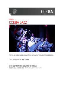 Gacetilla CCEBA Jazz