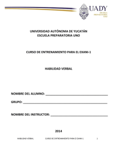 universidad autónoma de yucatán escuela preparatoria uno curso