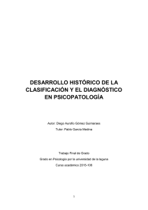 DESARROLLO HISTORICO DE LA CLASIFICACION Y EL