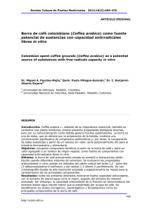 Borra de café colombiano (Coffea arabica) como fuente potencial de