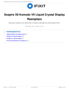 Sceptre X9 Komodo VII Liquid Crystal Display Reemplazo
