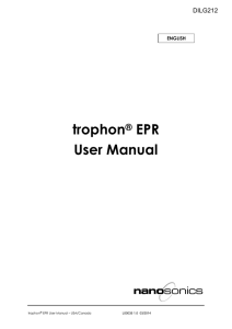 trophon® EPR User Manual