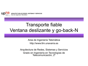 Transporte fiable Ventana deslizante y go-back-N