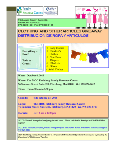 clothing and other articles give-away distribucion de ropa y articulos