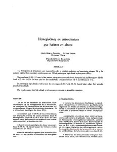 Page 1 Hemoglobinas en eritrocitosicos que habitan en altura Mario