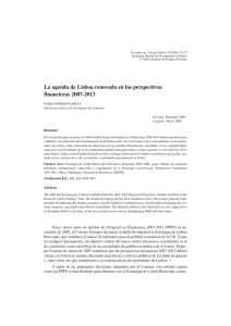 La agenda de Lisboa renovada en las perspectivas financieras
