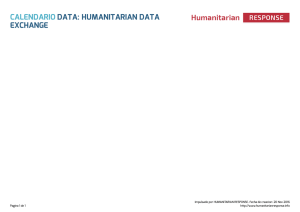 Calendario Data: Humanitarian Data Exchange