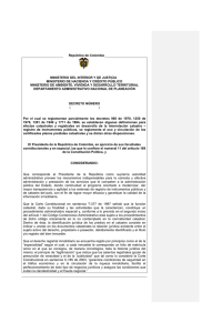 República de Colombia MINISTERIO DEL INTERIOR Y DE
