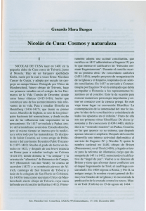 Nicolás de Cusa: Cosmos y naturaleza
