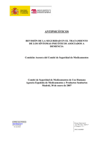antipsicóticos - Agencia Española de Medicamentos y Productos