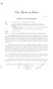 CIRCULAR No.10-2010 - Organismo Judicial