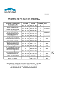 Listado de taxistas de priego - Turismo Mancomunidad De La