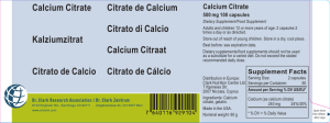 Calcium Citrate Kalziumzitrat Citrato de Calcio Citrate de Calcium